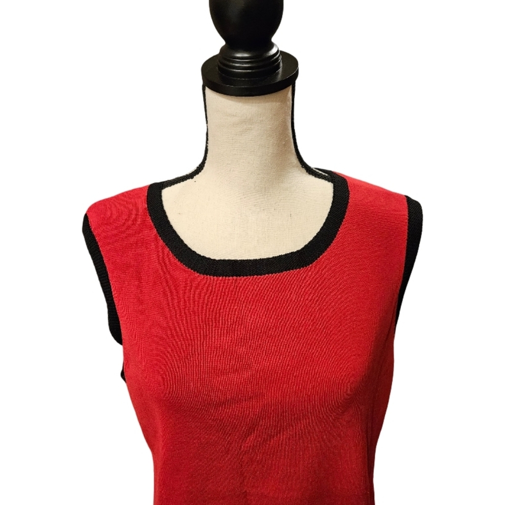 Yarns & Stitches Red and Black Sweater Vest - Picture 2 of 7